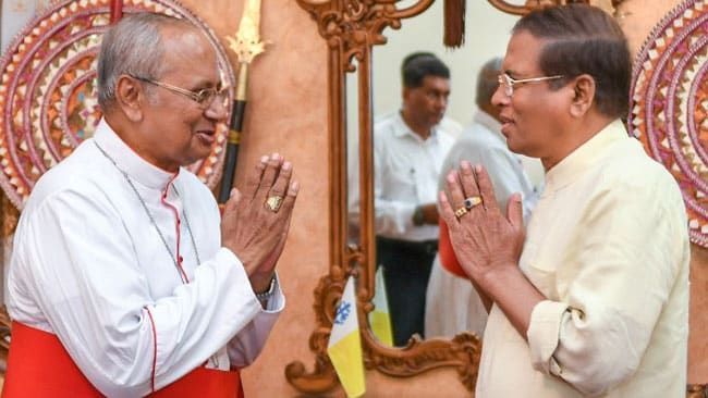 Maithri accuses Cardinal,கர்தினால் மீது நிதிக் குற்றம் சுமத்தும் மைத்ரி,මෛත්‍රී කාදිනල්ට මූල්‍ය අපරාධ චෝදනා කරයි